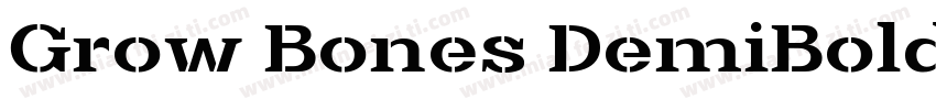 Grow Bones DemiBold字体转换